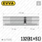 Цилиндр EVVA 4KS ключ-ключ, 132 мм (81х51), латунь полированная в Одессе