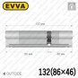 Цилиндр EVVA 4KS ключ-ключ, 132 мм (86х46), латунь полированная в Одессе