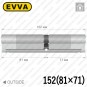 Цилиндр EVVA 4KS ключ-ключ, 152 мм (81х71), латунь полированная в Одессе