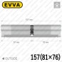 Цилиндр EVVA 4KS ключ-ключ, 157 мм (81х76), латунь полированная в Одессе