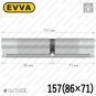 Цилиндр EVVA 4KS ключ-ключ, 157 мм (86х71), латунь полированная в Одессе