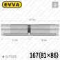 Цилиндр EVVA 4KS ключ-ключ, 167 мм (81х86), никель матовый Цилиндр EVVA 4KS ключ-ключ, 167 мм (81х86), никель матовый в Одессе