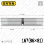 Цилиндр EVVA 4KS ключ-ключ, 167 мм (86х81), латунь полированная в Одессе