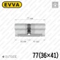 Цилиндр EVVA 4KS ключ-ключ, 77 мм (36х41), никель матовый в Одессе