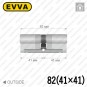 Цилиндр EVVA 4KS ключ-ключ, 82 мм (41х41), никель матовый в Одессе