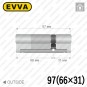 Цилиндр EVVA 4KS ключ-ключ, 97 мм (66х31), латунь полированная Цилиндр EVVA 4KS ключ-ключ, 97 мм (66х31), латунь полированная в Одессе