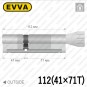 Цилиндр EVVA 4KS ключ-тумблер, 112 мм (41х71), латунь полированная в Одессе