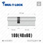 Цилиндр Mul-T-Lock MTL600 (ключ-ключ), 100(40/60), никель матовый в Одессе