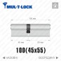 Цилиндр Mul-T-Lock MTL600 (ключ-ключ), 100(45/55), латунь полированная в Одессе