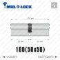 Цилиндр Mul-T-Lock MTL600 (ключ-ключ), 100(50/50), латунь полированная в Одессе