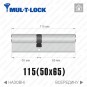 Цилиндр Mul-T-Lock MTL400 (ключ-ключ), 115(50/65), никель матовый в Одессе