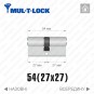 Цилиндр Mul-T-Lock MTL600 (ключ-ключ), 54(27/27), латунь полированная в Одессе