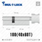 Цилиндр Mul-T-Lock MTL800 (ключ-тумблер), 100(40/60), никель матовый в Одессе