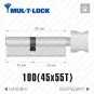 Цилиндр Mul-T-Lock MTL600 (ключ-тумблер), 100(45/55), латунь полированная в Одессе