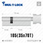 Цилиндр Mul-T-Lock MTL400 (ключ-тумблер), 105(35/70), никель матовый в Одессе