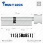 Цилиндр Mul-T-Lock MTL600 (ключ-тумблер), 115(50/65), латунь полированная в Одессе