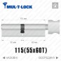 Цилиндр Mul-T-Lock MTL600 (ключ-тумблер), 115(55/60), латунь полированная в Одессе