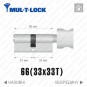 Цилиндр Mul-T-Lock MTL800 (ключ-тумблер), 66(33/33), никель матовый в Одессе