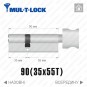 Цилиндр Mul-T-Lock MTL600 (ключ-тумблер), 90(35/55), латунь полированная в Одессе