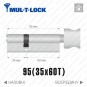 Цилиндр Mul-T-Lock MTL400 (ключ-тумблер), 95(35/60), никель матовый в Одессе