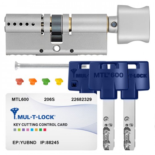 Купить Цилиндр Mul-T-Lock MTL600 (ключ-тумблер), 54(27/27), никель матовый Одесса