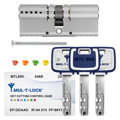 Купить Цилиндр Mul-T-Lock MTL800 (ключ-ключ), 115(55/60), никель матовый Одесса