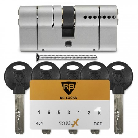 Цилиндр RB Keylocx (ключ-ключ), 100(40/60), никель матовый