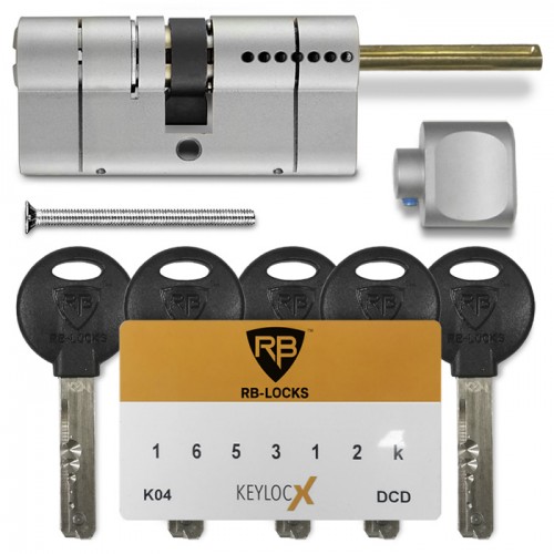 Купить Цилиндр RB Keylocx (ключ-шток), 90(55/35), никель матовый Одесса
