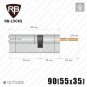 Цилиндр RB Keylocx (ключ-шток), 90(55/35), никель матовый в Одессе