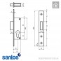 Замок Santos 721 BS25 SS 22 в Одесі