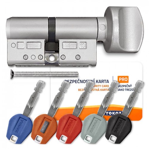 Купить Цилиндр Tokoz PRO 400 ключ-тумблер, 123 мм (58х65), никель матовый Одесса