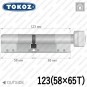 Цилиндр Tokoz PRO 400 ключ-тумблер, 123 мм (58х65), никель матовый в Одессе