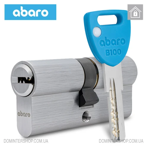 Купить Цилиндр Abaro B100 (ключ-ключ), 60(30/30), никель сатин Одесса