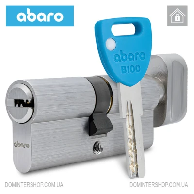 Цилиндр Abaro B100 (ключ-тумблер), 90(40/50), никель сатин