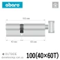 Циліндр Abaro B100 (ключ-вертушка), 100(40/60), нікель сатин в Одесі
