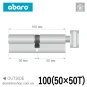 Цилиндр Abaro B100 (ключ-вертушка), 100(50/50), латунь полированная в Одессе