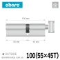 Цилиндр Abaro B100 (ключ-вертушка), 100(55/45), никель сатин в Одессе