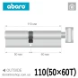 Цилиндр Abaro B100 (ключ-вертушка), 110(50/60), никель сатин в Одессе