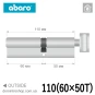 Цилиндр Abaro B100 (ключ-вертушка), 110(60/50), никель сатин в Одессе