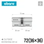 Цилиндр Abaro P600 (ключ-ключ), 72(36/36), никель сатин в Одессе