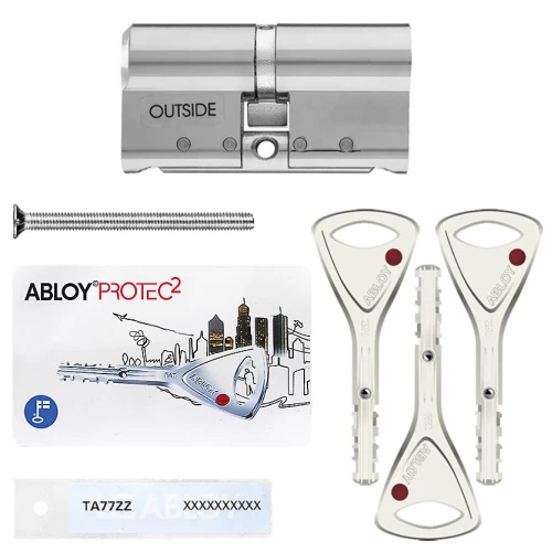Купить Цилиндр Abloy Protec 2 Hard CY332 ключ-ключ, 123 мм (57х66), хром полированный, закаленный корпус Одесса
