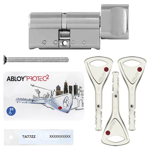 Купити Циліндр Abloy Protec 2 Hard CY333 ключ-тумблер, 128 мм (47х81), хром полірований, загартований корпус Одеса