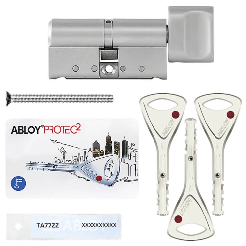 Купить Цилиндр Abloy Protec 2 Hard CY333 ключ-тумблер, 73 мм (32х41), хром матовый, закаленный корпус Одесса