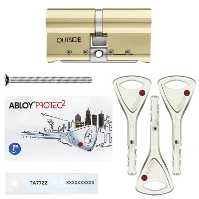 Цилиндр Abloy Protec 2 (ключ-ключ), 72(31/41), латунь полированная