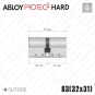 Цилиндр Abloy Protec 2 Hard CY332 ключ-ключ, 63 мм (32х31), хром полированный, закаленный корпус Цилиндр Abloy Protec 2 Hard CY332 ключ-ключ, 63 мм (32х31), хром полированный, закаленный корпус в Одессе