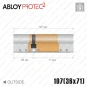 Циліндр Abloy Protec 2 CY322 ключ-ключ, 107 мм (36х71), латунь полірована в Одесі