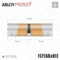 Циліндр Abloy Protec 2 CY322 ключ-ключ, 117 мм (56х61), хром полірований в Одесі