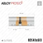 Циліндр Abloy Protec 2 CY322 ключ-ключ, 92 мм (41х51), хром полірований в Одесі
