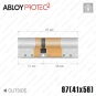 Цилиндр Abloy Protec 2 CY322 ключ-ключ, 97 мм (41х56), латунь полированная в Одессе
