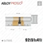Цилиндр Abloy Protec 2 CY323 ключ-тумблер, 92 мм (51х41), хром полированный в Одессе